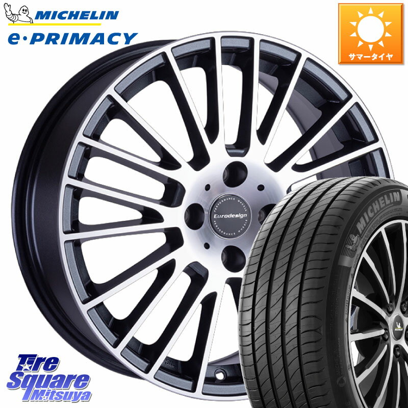 阿部商会 Euro desing CALWER ホイール 16インチ 16 X 6.5J(RENAUT LUTECIA RH) +40 4穴 100 ミシュラン e PRIMACY Eプライマシー 91H XL S1 正規 195/55R16 ルノー ルーテシア4 RH系
