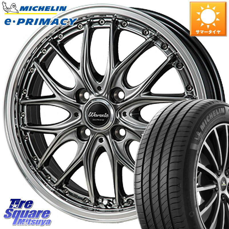 MONZA Warwic DEEPRAND ホイール 16 X 6.0J +42 4穴 100 ミシュラン e PRIMACY Eプライマシー 91H XL S1 正規 195/55R16 アクア