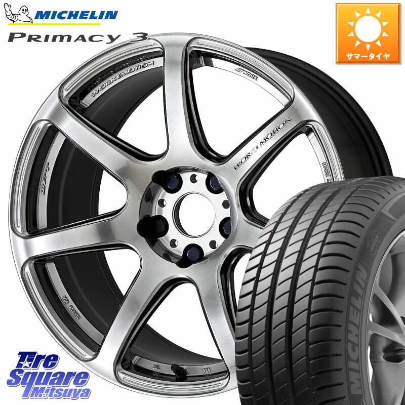 WORK ワーク EMOTION エモーション T7R 18インチ 18 X 7.5J +38 5穴 114.3 ミシュラン PRIMACY3 プライマシー3 98V 正規 225/55R18