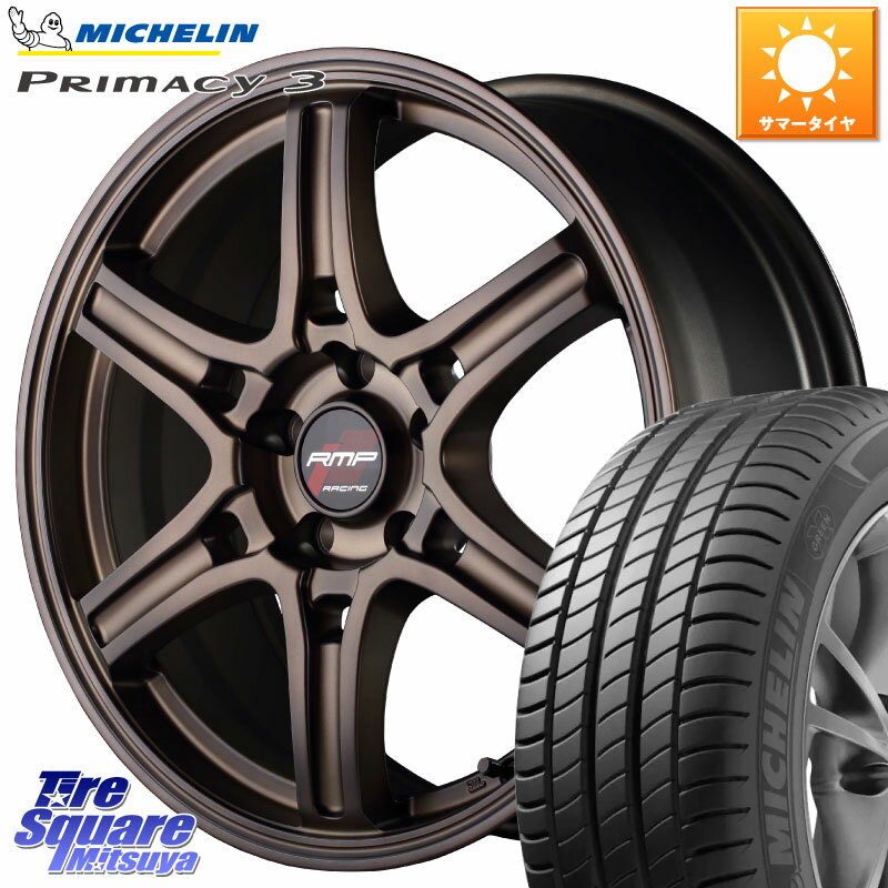 MANARAY MID RMP RACING R60 17インチ 17 X 7.0J +48 5穴 114.3 ミシュラン PRIMACY3 プライマシー3 Selfseal 94W 正規 215/55R17 ヴェゼル カムリ