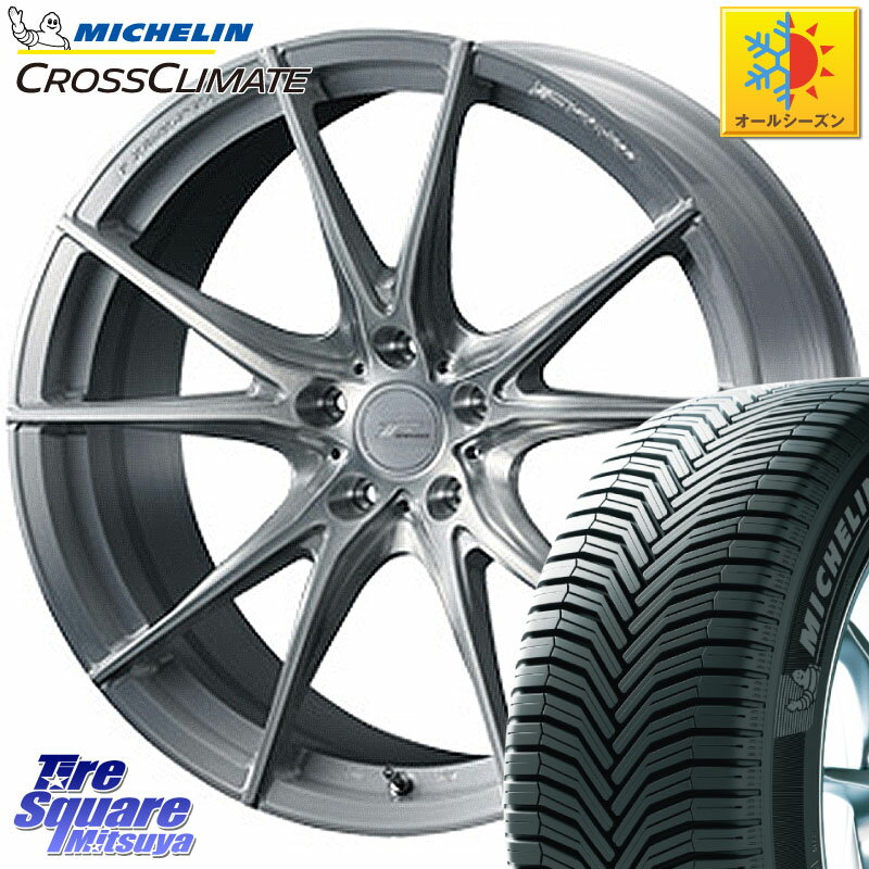 ミシュラン CROSSCLIMATE クロスクライメイト オールシーズンタイヤ 102V XL AO 正規 225/55R18 WEDS F ZERO FZ-2 FZ2 鍛造 FORGED ホイール18インチ 18 X 7.5J 45 5穴 100 アウトバック