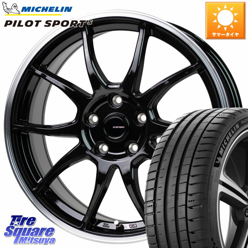 HotStuff G-SPEED P06 P-06 ホイール 18インチ 18 X 7.5J +38 5穴 114.3 ミシュラン PILOT SPORT5 パイロットスポーツ5 (104Y) XL 正規 245/50R18