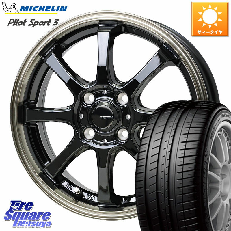 HotStuff G-SPEED P-08 ホイール 16インチ 16 X 6.0J +45 4穴 100 ミシュラン PILOT SPORT3 パイロットスポーツ3 84V XL 正規 195/45R16 M900系タンク・ルーミー MAx7S系ソリオ E11ノート ダイハツ トール スバル ジャスティ