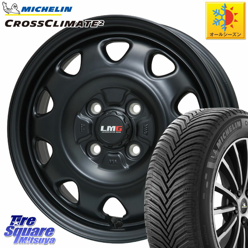 ミシュラン CROSSCLIMATE2 クロスクライメイト2 オールシーズンタイヤ 91Y XL 正規 215/45R17 LEHRMEISTER レアマイスター LMG OFF STYLE ホイール 17インチ 17 X 6.5J +42 4穴 100 アクア