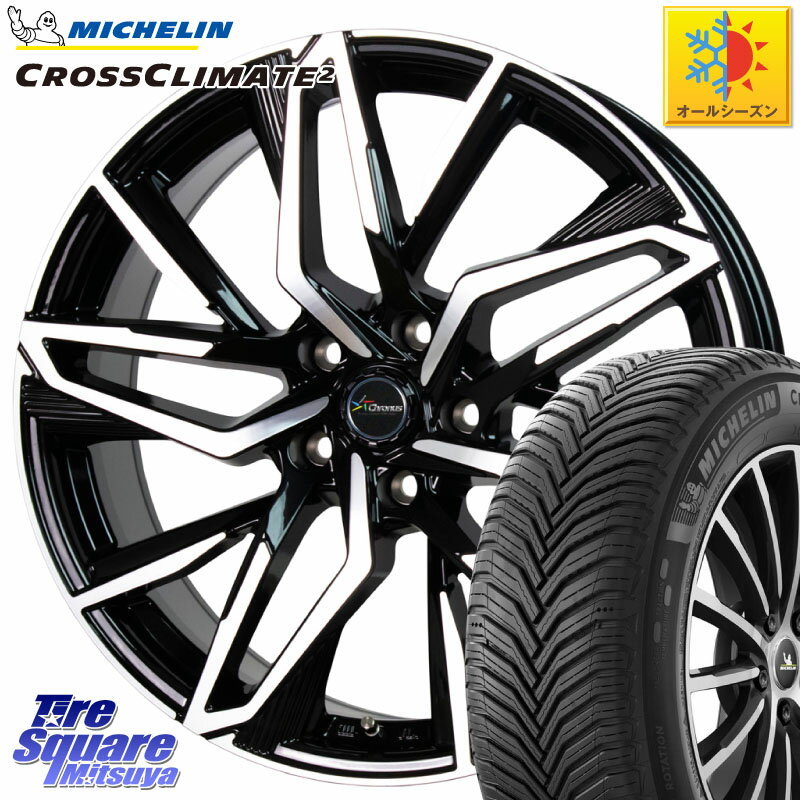 ミシュラン CROSSCLIMATE2 クロスクライメイト2 オールシーズンタイヤ 107H XL VOL 正規 235/60R18 HotStuff Chronus CH-112 クロノス CH112 ホイール 18インチ 18 X 7.0J +48 5穴 114.3 RAV4 CX-60