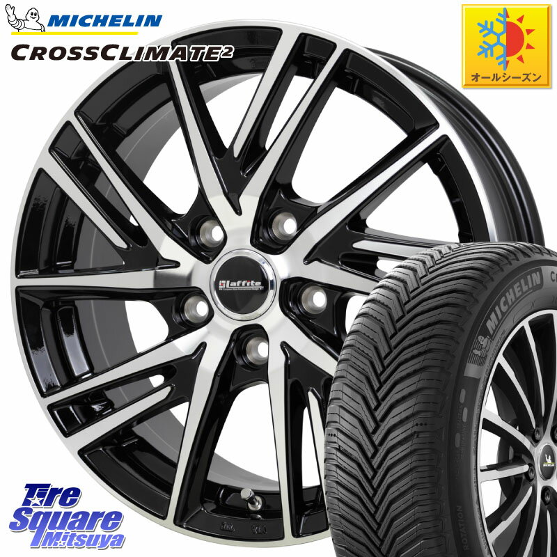 ミシュラン CROSSCLIMATE2 クロスクライメイト2 オールシーズンタイヤ 95Y XL 正規 225/45R18 HotStuff ラフィット LW06-2 LW-06-2 ホイール 18インチ 18 X 7.0J +38 5穴 114.3 RX-8