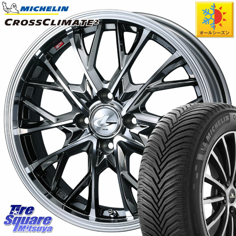 ミシュラン CROSSCLIMATE2 クロスクライメイト2 オールシーズンタイヤ 88V XL 正規 185/60R15 WEDS LEONIS MV レオニス MV BMCMC ホイール 15インチ 15 X 5.5J +43 4穴 100 アクア ヤリス