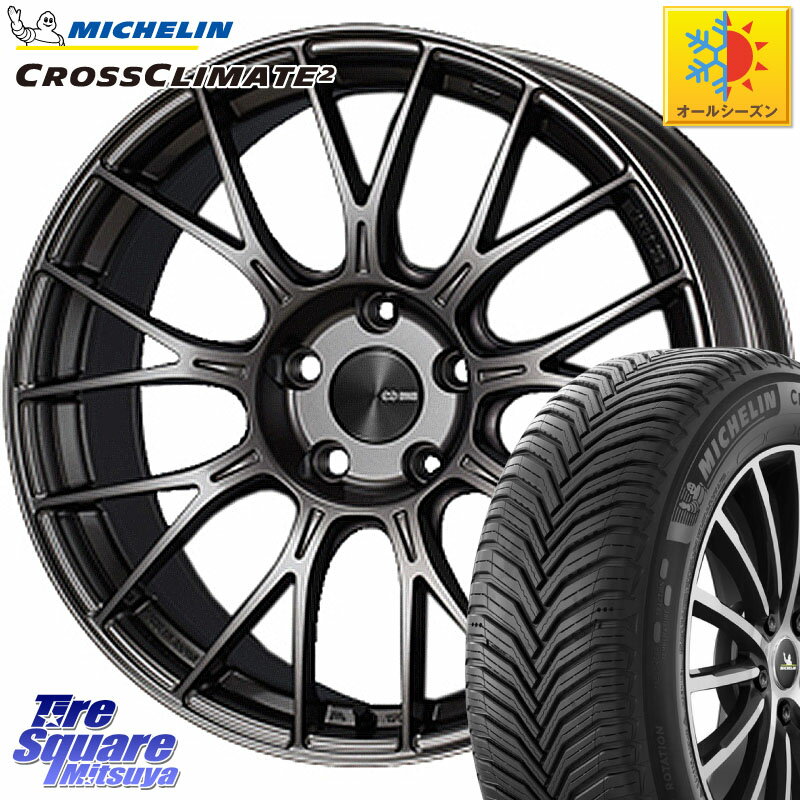 ミシュラン CROSSCLIMATE2 クロスクライメイト2 オールシーズンタイヤ 100Y XL 正規 245/45R18 KYOHO ENKEI エンケイ PerformanceLine PFM1 18インチ 18 X 8.0J +50 5穴 100