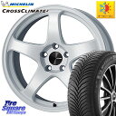 ミシュラン CROSSCLIMATE2 クロスクライメイト2 オールシーズンタイヤ 100Y XL 正規 245/45R18 KYOHO ENKEI エンケイ PerformanceLine PF05 WH 18インチ 18 X 7.5J +48 5穴 100