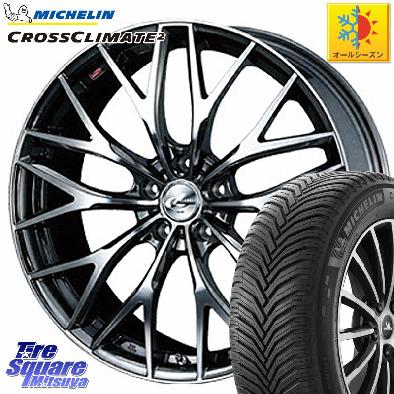 ミシュラン CROSSCLIMATE2 クロスクライメイト2 オールシーズンタイヤ 89V XL 正規 215/40R18 WEDS 37442 レオニス MX ウェッズ Leonis BMCMC ホイール 18インチ 18 X 8.0J 42 5穴 114.3 リーフ