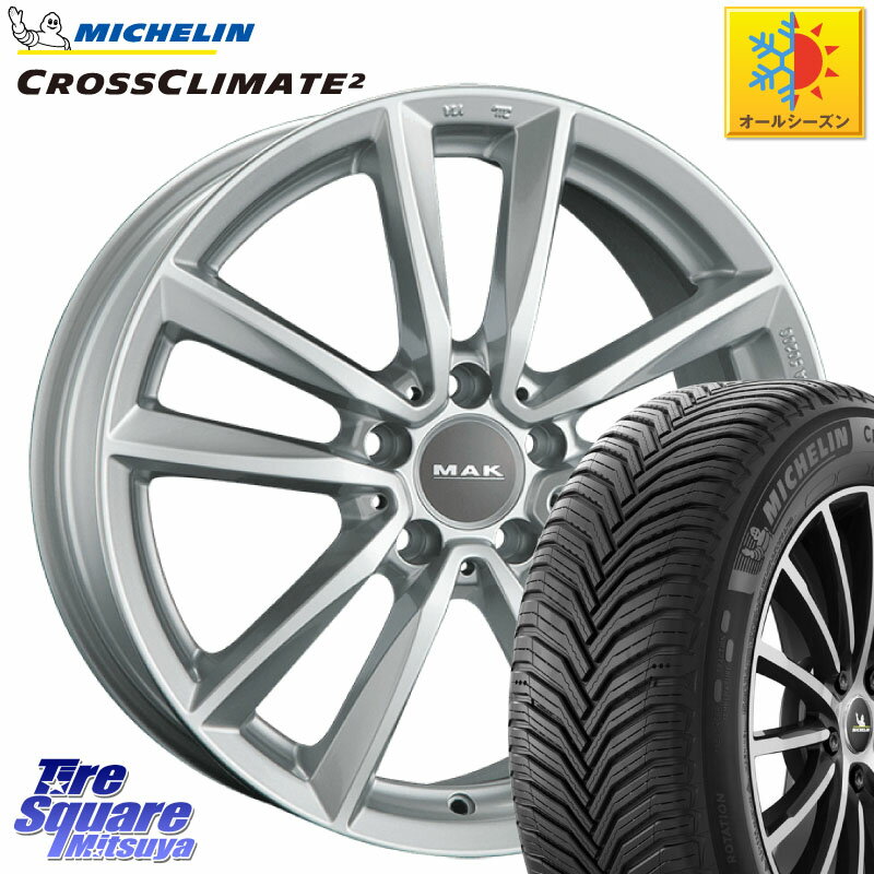 ミシュラン CROSSCLIMATE2 クロスクライメイト2 オールシーズンタイヤ 97Y XL 正規 235/45R17 阿部商会 MAK BREMEN ホイール 17インチ 17 X 8.0J(MB C207) +48 5穴 112 メルセデスベンツ Eクラス