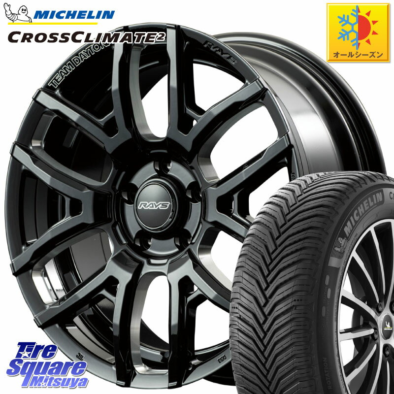 ミシュラン CROSSCLIMATE2 クロスクライメイト2 オールシーズンタイヤ 100Y XL 正規 245/45R18 RAYS  レイズ DAYTONA デイトナ F6 drive ホイール 18インチ 18 X 7.5J +43 5穴 114.3