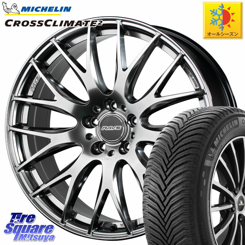 ミシュラン CROSSCLIMATE2 クロスクライメイト2 オールシーズンタイヤ 105H XL VOL 正規 235/55R19 RAYS 【欠品次回8月末】 レイズ HOMURA 2X9Plus 19インチ 19 X 8.0J +38 5穴 114.3 RAV4 エクストレイル RX