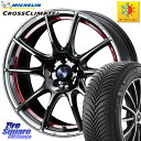 ミシュラン CROSSCLIMATE2 クロスクライメイト2 オールシーズンタイヤ 100Y XL 正規 245/45R18 WEDS SA-25R RED ウェッズ スポーツ ホイール 18インチ 18 X 8.5J +50 5穴 114.3