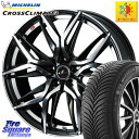 ミシュラン CROSSCLIMATE2 クロスクライメイト2 オールシーズンタイヤ 88V XL 正規 185/60R15 WEDS  40781 レオニス LEONIS LM 15インチ 15 X 6.0J +45 5穴 100 シエンタ