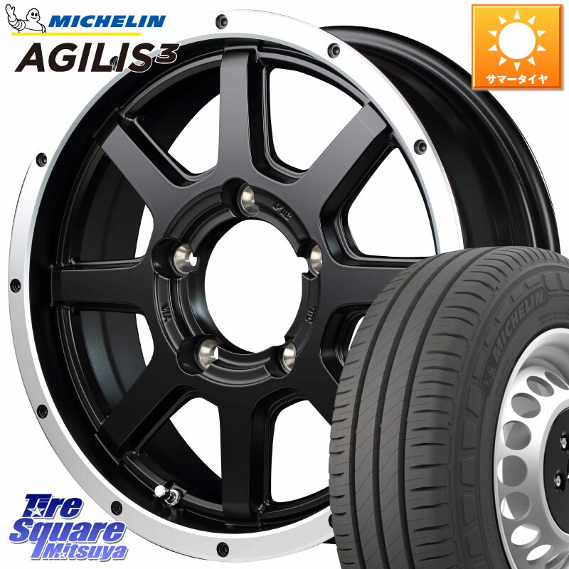 MANARAY MID ROADMAX ロードマックス WF8 ホイール 16インチ 16 X 5.5J +22 5穴 139.7 ミシュラン アジリス3 AGILIS3 正規品 サマータイヤ 215/65R16 109*107 ジムニー