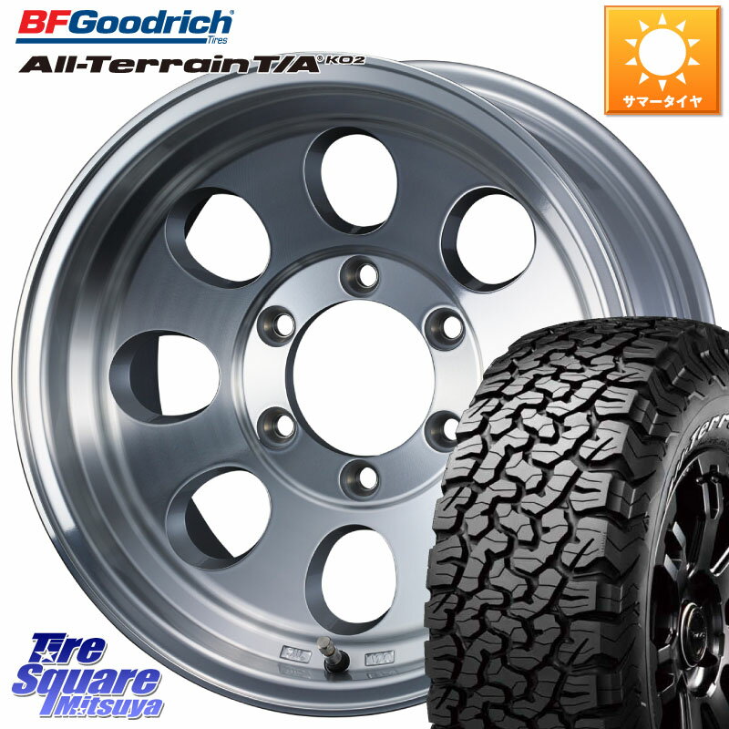 WEDS JIMLINE TYPE2 POL 16インチ 16 X 8.0J +0 6穴 139.7 BF Goodrich オールテレーン TA KO2 T/A グッドリッチ ホワイトレター 285/75R16