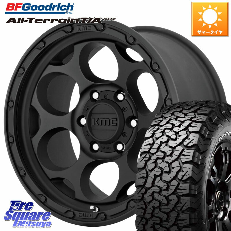 KMC KM541 Dirty Harry ブラック ホイール 17インチ 17 X 8.5J +18 6穴 139.7 BF Goodrich オールテレーン TA KO2 T/A グッドリッチ ホワイトレター 285/70R17