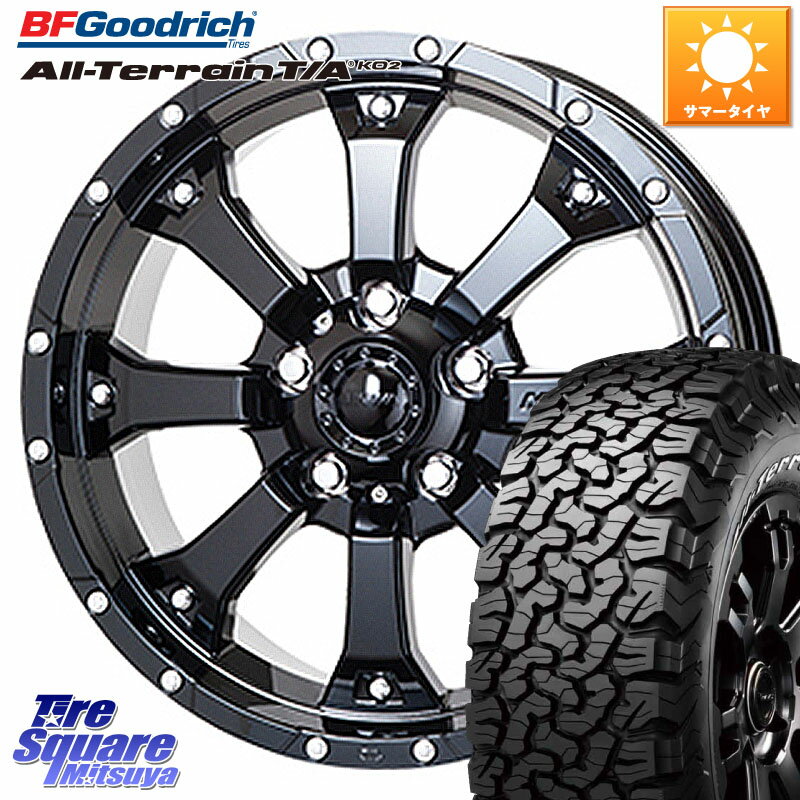 MKW MK-46 MK46 グロスブラック 5H ホイール 18インチ 18 X 8.5J +45 5穴 127 BF Goodrich オールテレーン TA KO2 T/A グッドリッチ ホワイトレター 275/65R18 ジープ ラングラー JK JL