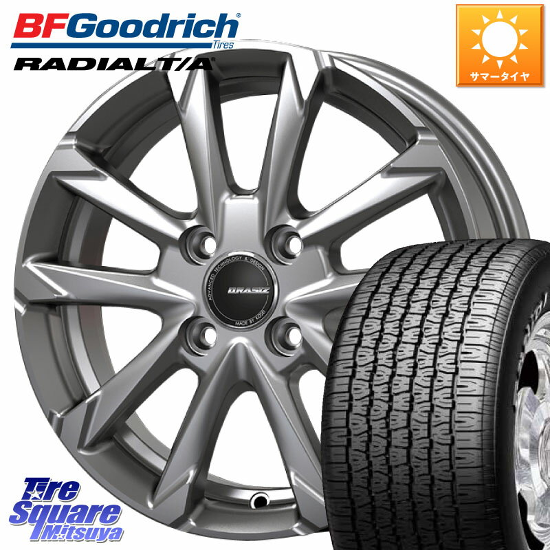 KOSEI QGC500S QRASIZ GC36F クレイシズ ホイール 15インチ 15 X 4.5J +45 4穴 100 BF Goodrich ラジアル TA T/A グッドリッチ Radial ホワイトレター サマータイヤ 155/80R15 ハイゼット アゲトラカスタム車用※軽自動車専用ホイール※ ハスラー リフトアップカスタム