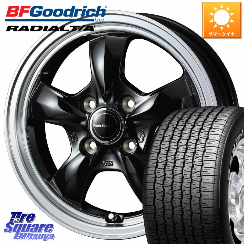 WEDS GYRAFT 5S ホイール 15インチ 15 X 5.5J +42 4穴 100 BF Goodrich ラジアル TA T/A グッドリッチ Radial ホワイトレター サマータイヤ 195/60R15 アクア