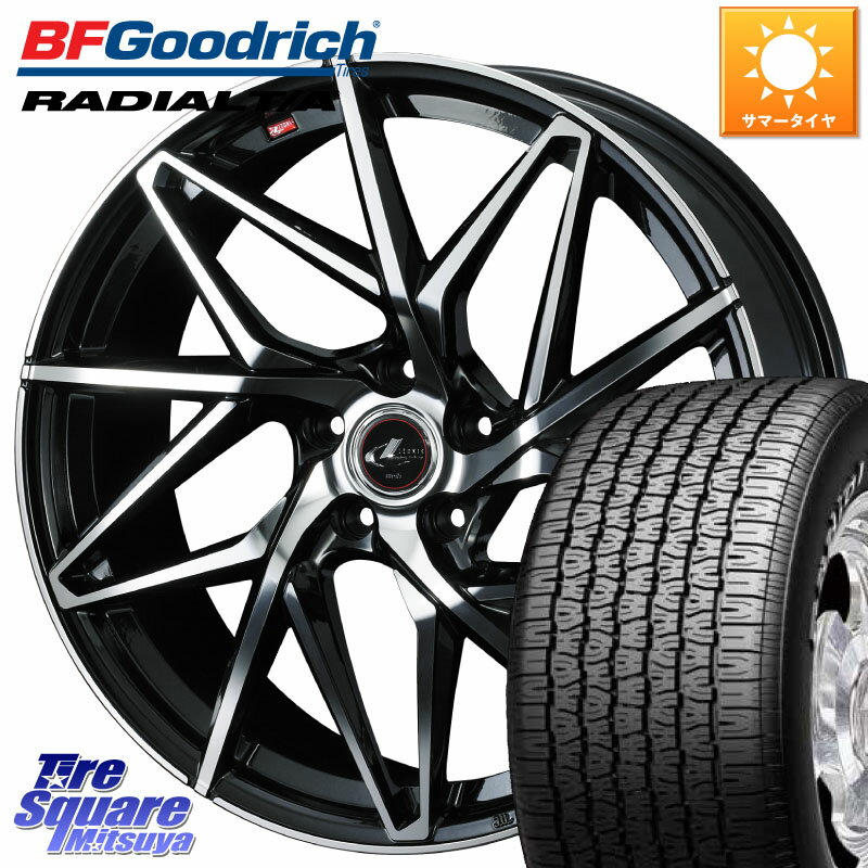 WEDS 40566 レオニス LEONIS IT PBMC 15インチ 15 X 6.0J +45 5穴 100 BF Goodrich ラジアル TA T/A グッドリッチ Radial ホワイトレター サマータイヤ 195/60R15 インプレッサ