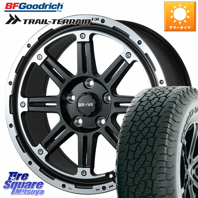 BLEST Bahns Tech BRAVE-Stream ホイール 17インチ 17 X 7.5J +46 5穴 114.3 BF Goodrich Trail-Terrain TA トレイルテレーンT/A アウトラインホワイトレター 225/65R17 RAV4 エクストレイル アウトバック