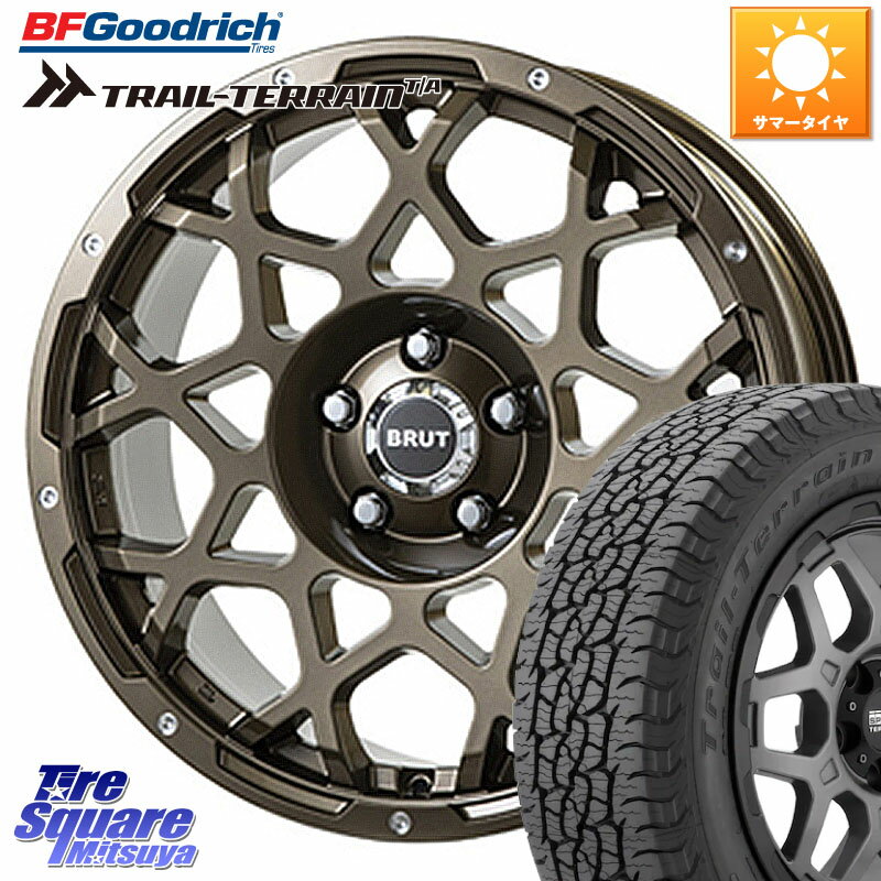 BRUT ブルート BR-55 BR55 ホイール 18インチ 18 X 8.0J +40 5穴 114.3 BF Goodrich Trail-Terrain TA トレイルテレーンT/A ブラックウォール 225/60R18 RAV4 エクストレイル NX CX-5