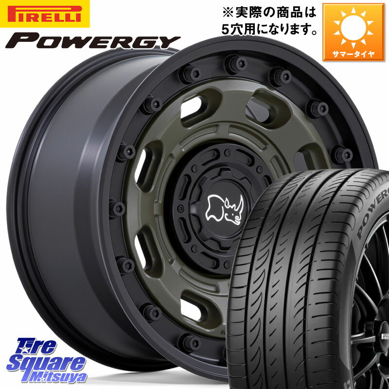 BLACK RHINO ATLAS アトラス OB ホイール 17インチ 17 X 8.0J +38 5穴 114.3 ピレリ POWERGY パワジー サマータイヤ 225/50R17 RX-8