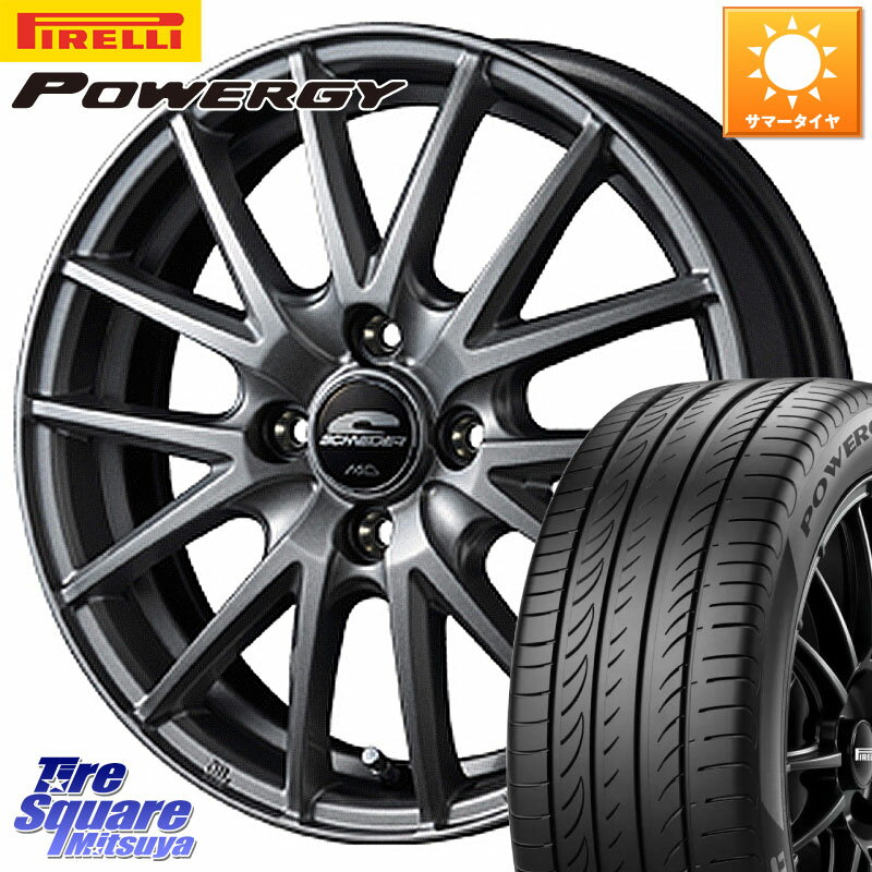MANARAY MID SCHNEIDER SQ27 ホイール 15インチ 15 X 5.5J +43 4穴 100 ピレリ POWERGY パワジー サマータイヤ 175/65R15 アクア 160系カローラフィールダー GR・GS系フィット クロスビー スイフト 4穴 130系ヴィッツ スペイド ハスラー リフトアップカスタム車用※軽自