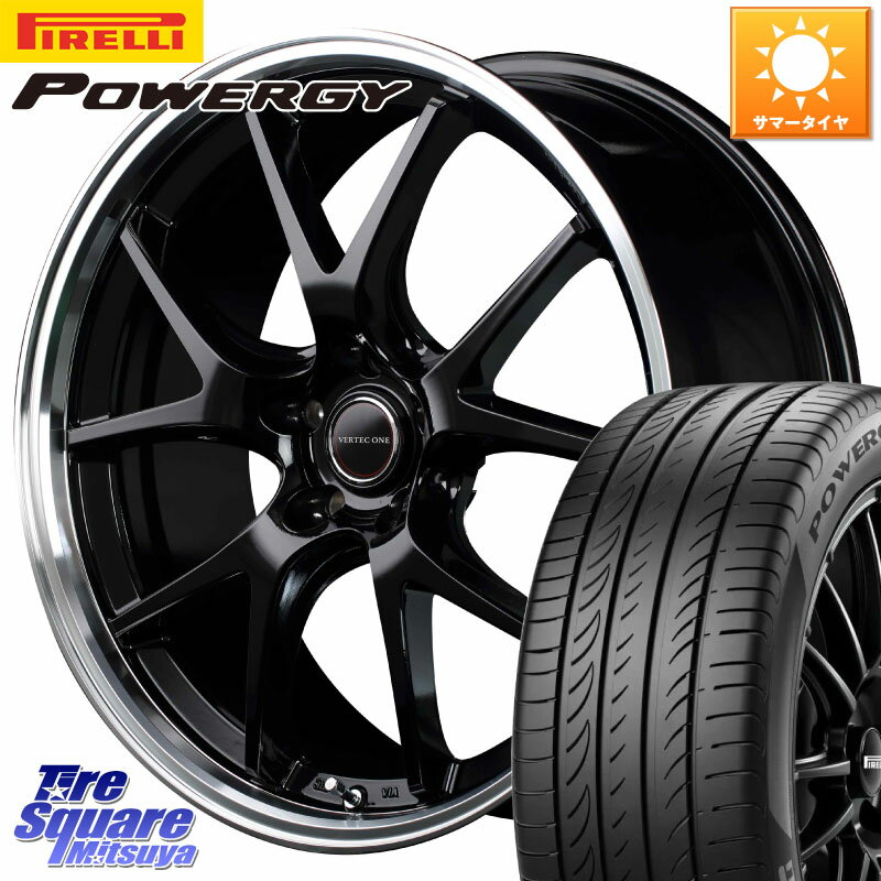 MANARAY MID VERTEC ONE EXE5 ホイール 18インチ 18 X 7.0J +48 5穴 114.3 ピレリ POWERGY パワジー サマータイヤ 215/45R18 セレナ MAZDA3 VOXY セレナ