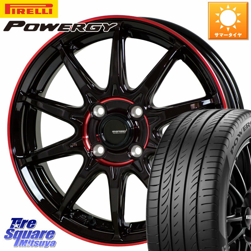 HotStuff 軽量設計 G.SPEED P-05R P05R RED ホイール 15インチ 15 X 5.5J +45 4穴 100 ピレリ POWERGY パワジー サマータイヤ 165/55R15