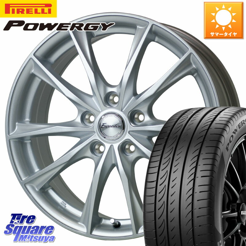 HotStuff エクシーダー E06 ホイール 17インチ 17 X 7.0J +45 5穴 114.3 ピレリ POWERGY パワジー サマータイヤ 215/45R17 セレナ セレナ