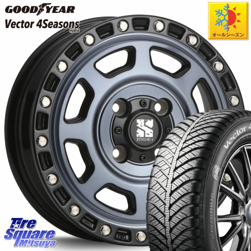 グッドイヤー ベクター Vector 4Seasons Hybrid オールシーズンタイヤ 155/70R13 MLJ XJ07 XTREME-J 4H IND エクストリームJ 13インチ 13 X 4.0J +43 4穴 100