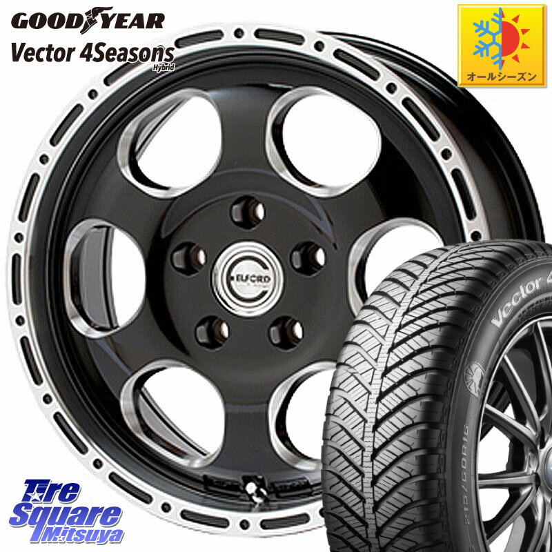 グッドイヤー ベクター Vector 4Seasons Hybrid オールシーズンタイヤ 205/60R16 MEIWA Blood Stock One Piece ホイール 16インチ 16 X 7.0J +35 5穴 114.3