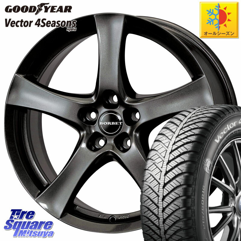 グッドイヤー ベクター Vector 4Seasons Hybrid オールシーズンタイヤ 225/45R18 TARGA type F F6941 18 X 8.0J(MB W177) +50 5穴 112 メルセデスベンツ Aクラス