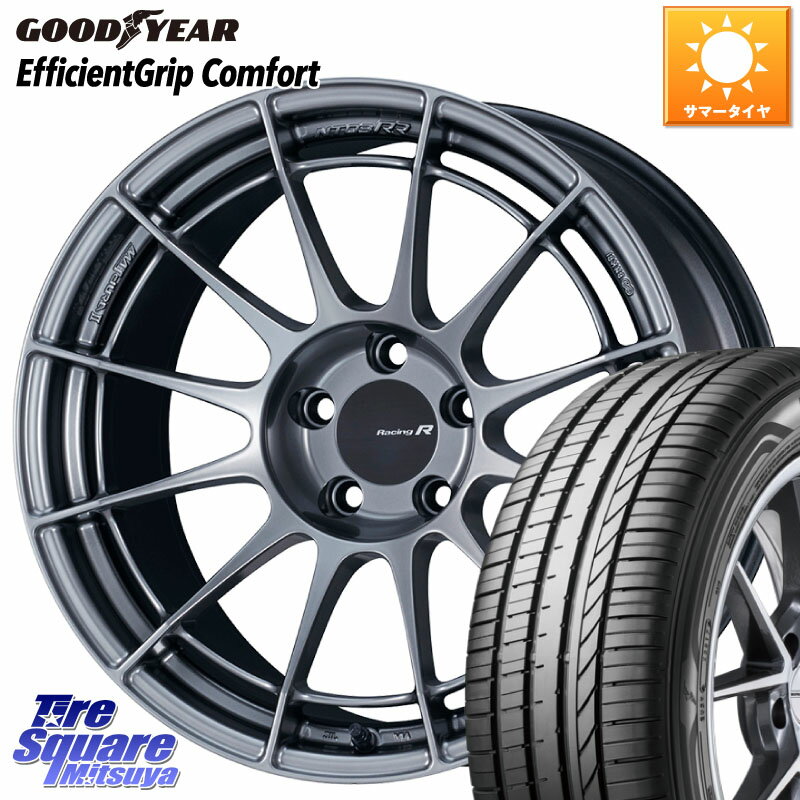 ENKEI エンケイ Racing Revolution NT03RR ホイール 18 X 8.0J +45 5穴 114.3 グッドイヤー EffcientGrip Comfort サマータイヤ 225/55R18 エクストレイル デリカ D5 D:5