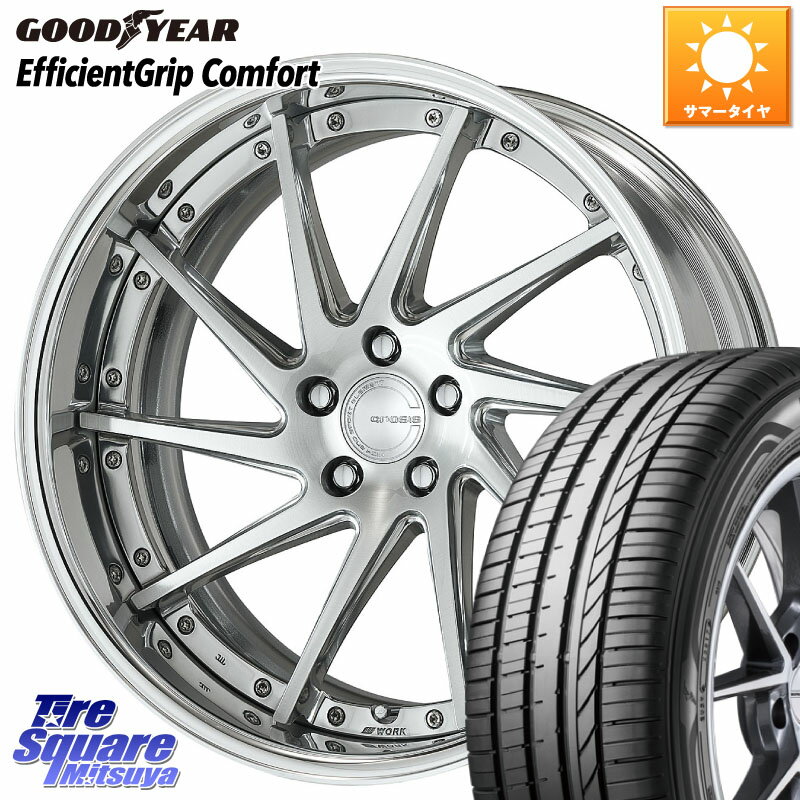 WORK GNOSIS CVS O Disk 20インチ 2ピース 20 X 8.0J +40 5穴 114.3 グッドイヤー EffcientGrip Comfort サマータイヤ 245/40R20 アルファード NX