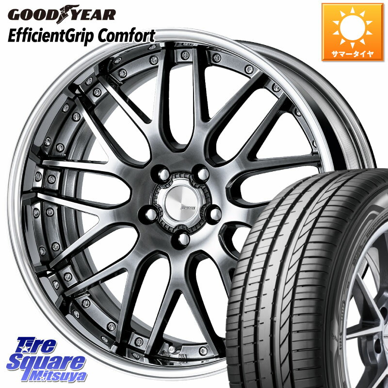 WORK Lanvec LM1 GTK O Disk 18インチ 2ピース 18 X 8.0J +40 5穴 114.3 グッドイヤー EffcientGrip Comfort サマータイヤ 225/55R18 エクストレイル デリカ D5 D:5