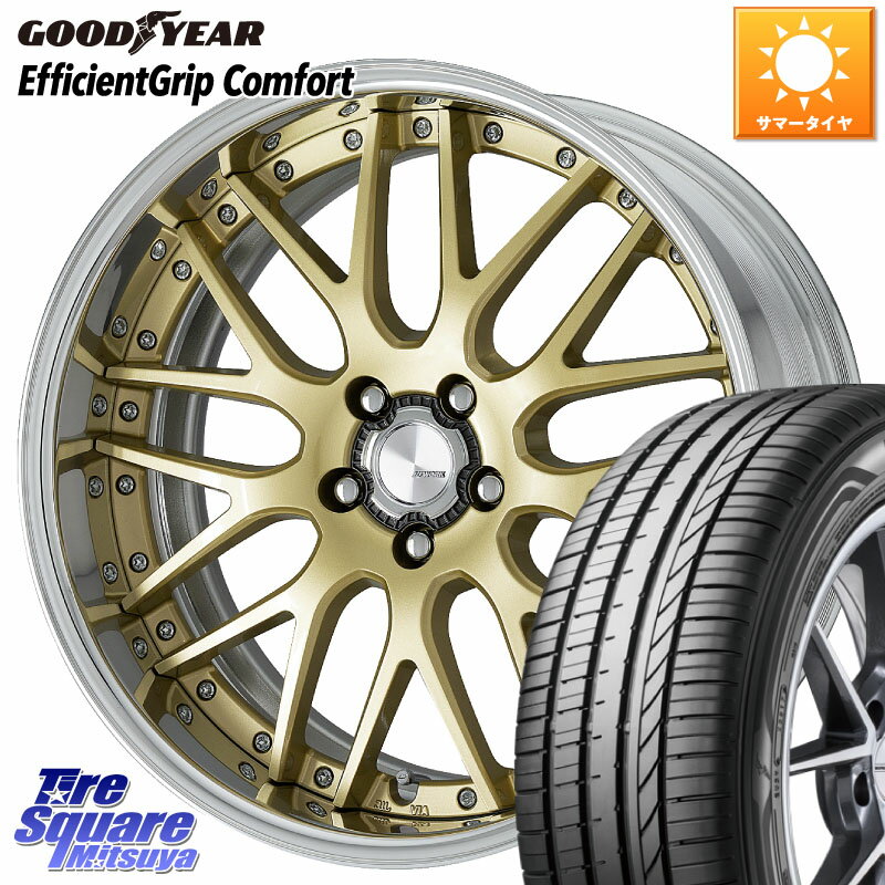 WORK Lanvec LM1 O Disk 18インチ 2ピース 18 X 7.5J +45 5穴 114.3 グッドイヤー EffcientGrip Comfort サマータイヤ 245/45R18