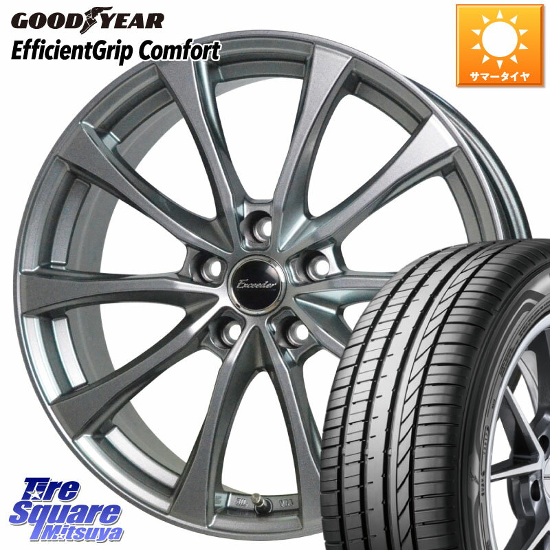 HotStuff Exceeder E07 エクシーダー ホイール 15インチ 15 X 6.0J +43 5穴 114.3 グッドイヤー EffcientGrip Comfort サマータイヤ 195/65R15