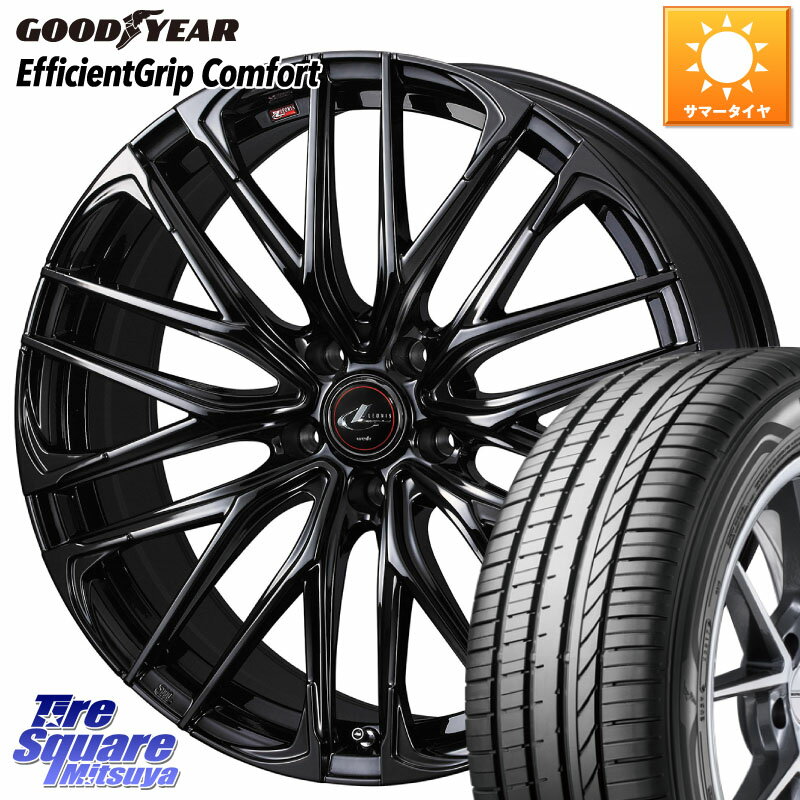 WEDS 40969 レオニス LEONIS SK ホイール 19インチ 19 X 8.0J +35 5穴 114.3 グッドイヤー EffcientGrip Comfort サマータイヤ 225/40R19