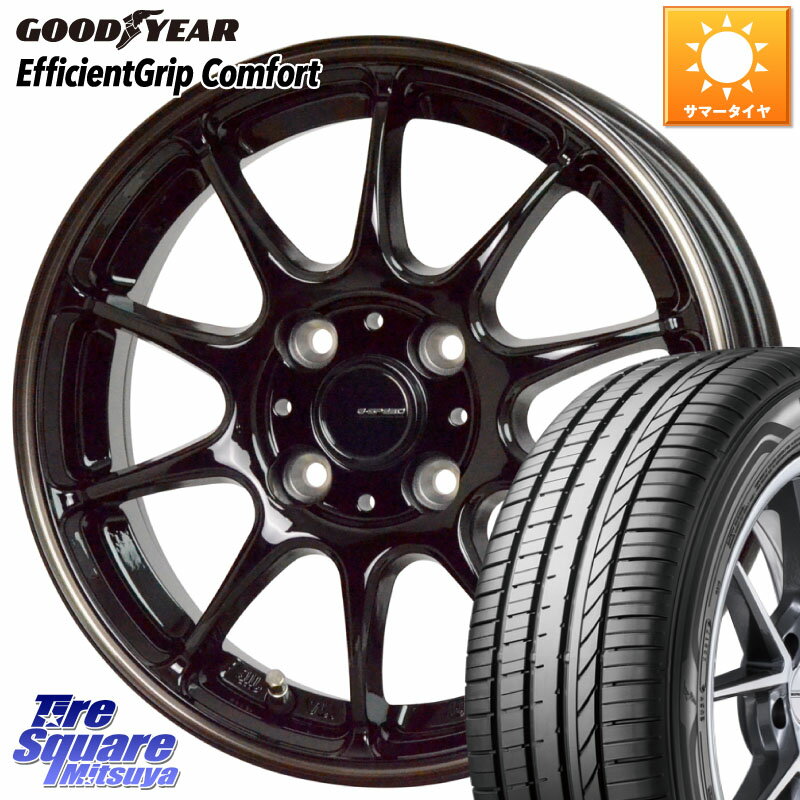 HotStuff G・SPEED P-07 ジー・スピード ホイール 15インチ 15 X 5.5J +43 4穴 100 グッドイヤー EffcientGrip Comfort サマータイヤ 185/60R15 アクア ヤリス