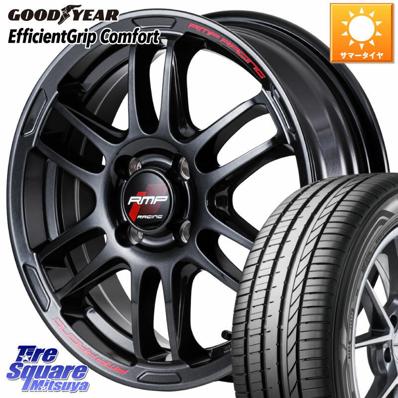 MANARAY MID RMP RACING R26 ホイール 16インチ 16 X 6.0J +43 4穴 100 グッドイヤー EffcientGrip Comfort サマータイヤ 195/45R16 サクシード ルーミー