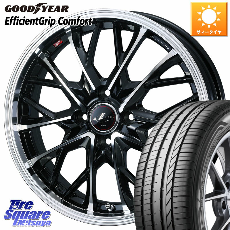 WEDS LEONIS MV レオニス MV ホイール 16インチ 16 X 5.0J +45 4穴 100 グッドイヤー EffcientGrip Comfort サマータイヤ 165/45R16 サクラ N-BOX