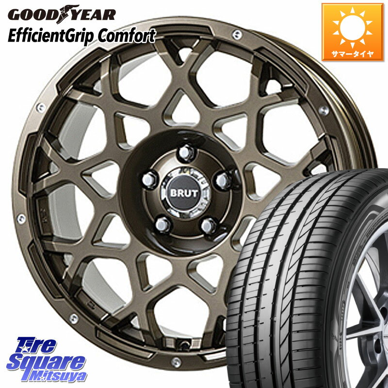 BRUT ブルート BR-55 BR55 ホイール 17インチ 17 X 7.5J +38 5穴 114.3 グッドイヤー EffcientGrip Comfort サマータイヤ 215/55R17 RX-8