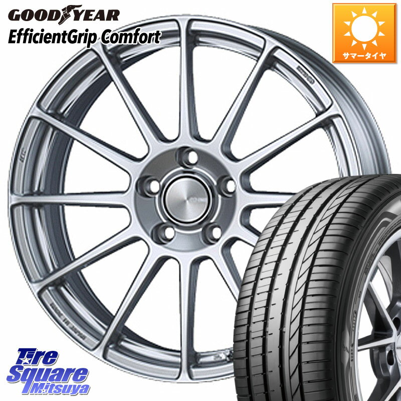 KYOHO ENKEI エンケイ PerformanceLine PF03 ホイール 16 X 6.5J +45 4穴 100 グッドイヤー EffcientGrip Comfort サマータイヤ 195/50R16 アクア フィット ヤリス