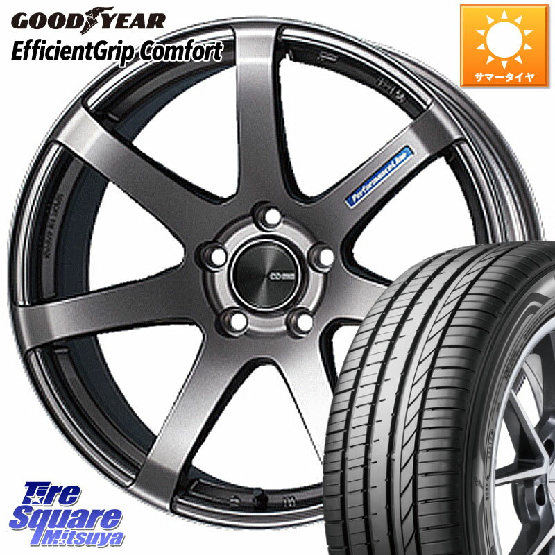 KYOHO ENKEI エンケイ PerformanceLine PF07 DS ホイール 16 X 7.0J +48 5穴 100 グッドイヤー EffcientGrip Comfort サマータイヤ 205/60R16