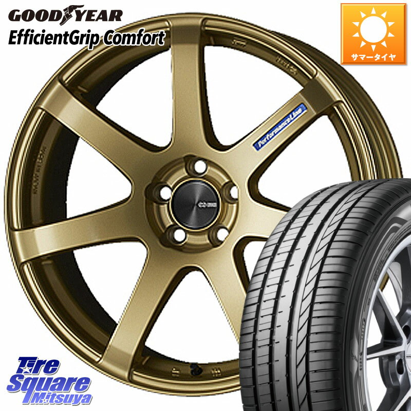 KYOHO ENKEI エンケイ PerformanceLine PF07 -COLORS- 19 X 8.0J +45 5穴 114.3 グッドイヤー EffcientGrip Comfort サマータイヤ 225/40R19 RX-8 レヴォーグ