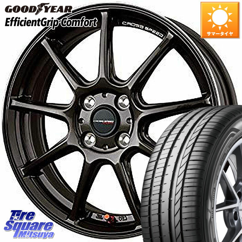 HotStuff クロススピード RS9 RS-9 軽量 ホイール 16インチ 16 X 5.0J +45 4穴 100 グッドイヤー EffcientGrip Comfort サマータイヤ 165/50R16 N-BOX